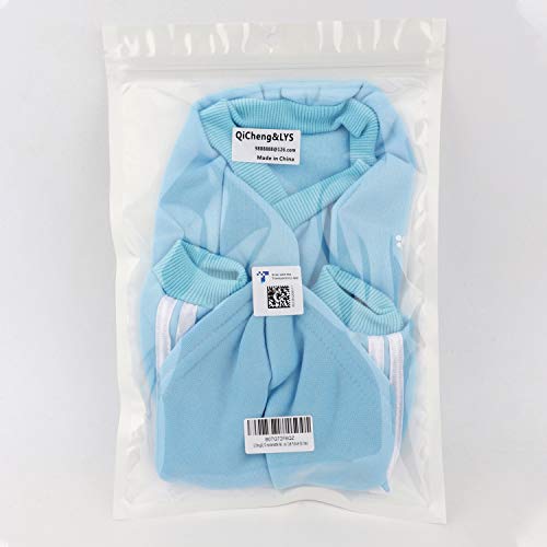 QiCheng&LYS Dog Hoodie Ropa, Mascota Cachorro Gato algodón Lindo cálido Sudadera con Capucha suéter (S, Azul)