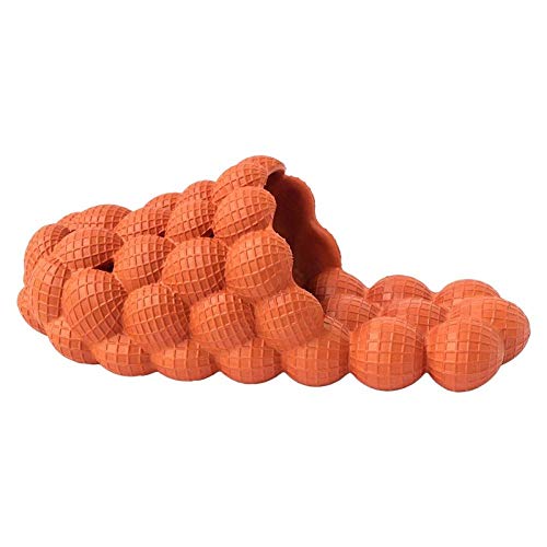 Qier Sandalia Ducha,Sandalia De Ducha Zapatillas De Casa De Eva, Naranja Esférico Clásico Casual Antideslizante Suela Suave Punta Abierta Zapatos De Agua para Viajes En La Playa Interior, 7.5