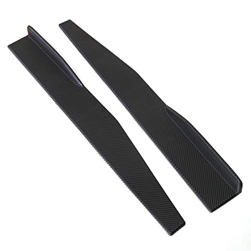 QIUXIANG 1 par de Fibra de Carbono Look de la Fibra de los Autos Faldas del Lado del Coche Falda de la Falda de la Falda del rockero Winglet Side Wings para Audi for Golf para Lexus