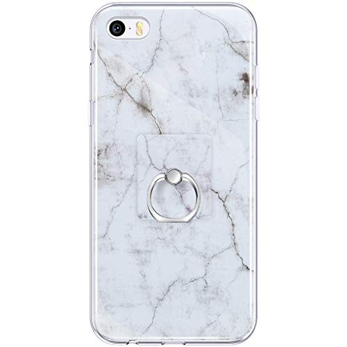 QPOLLY - Carcasa de silicona para iPhone 5S, diseño de mármol, Marbre #5