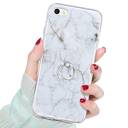 QPOLLY - Carcasa de silicona para iPhone 5S, diseño de mármol, Marbre #5