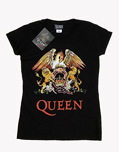 Queen mujer Crest Logo Camiseta XX-Large Negro