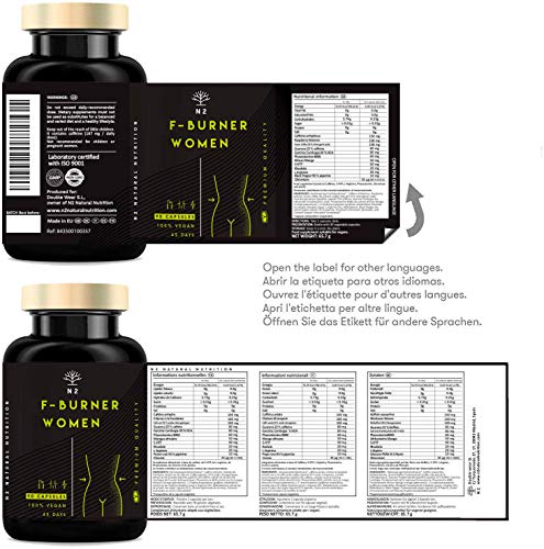 Quemagrasas Abdominal Potente para Adelgazar Rápido y Efectivo Mujer. Fat Burner Termogénico. Garcinia Cambogia HCA 60%, Café Verde Mango Africano. Certificado Vegano, 90 Cápsulas N2 Natural Nutrition