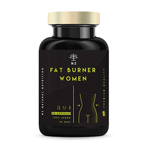 Quemagrasas Abdominal Potente para Adelgazar Rápido y Efectivo Mujer. Fat Burner Termogénico. Garcinia Cambogia HCA 60%, Café Verde Mango Africano. Certificado Vegano, 90 Cápsulas N2 Natural Nutrition