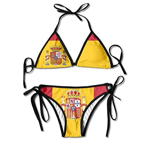 QUEMIN Bandera española Sexy Bikini de Boxeo Mujeres Halterneck Top y Set Trajes de baño Playa Natación