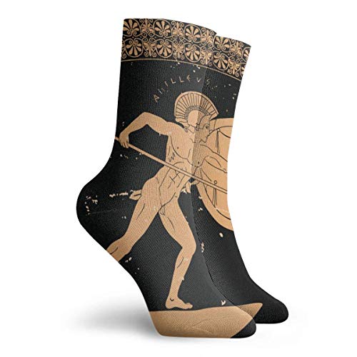 QUEMIN Calcetines de compresión bonitos divertidos para hombre y mujer de Guerrero griego antiguo, calcetines deportivos para hombre, calcetines deportivos de regalo, calcetines transpirables