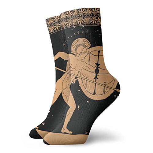 QUEMIN Calcetines de compresión bonitos divertidos para hombre y mujer de Guerrero griego antiguo, calcetines deportivos para hombre, calcetines deportivos de regalo, calcetines transpirables