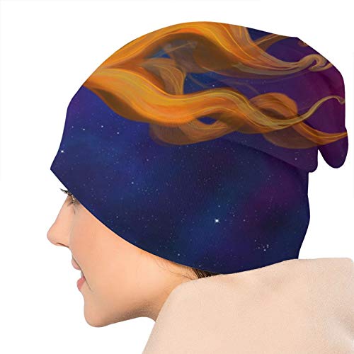 QUEMIN Gorro de Punto de poliéster para Hombre con Nudo corredizo de Moda para pez Espacial Unisex