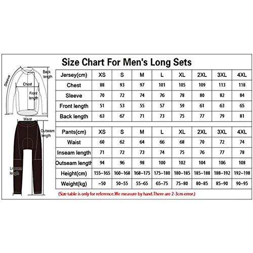 Q&W Hombres Verano Al Aire Libre Ciclismo Jersey Equipo Movistar Bicicleta Camisas Largo Mangas y Babero Pantalones Cortos Conjunto Secado Rápido Respirable Ciclismo Ropa,a,XXL