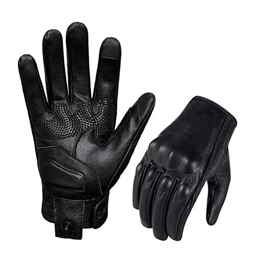 QXYOGO Guantes De Moto Guantes Moto Mujeres Pantalla táctil de Cuero del Verano del Motor Guantes Guante de Ciclista Femenina Moto del motocrós 005 (Color : Blackpink Perforated, Size : M)