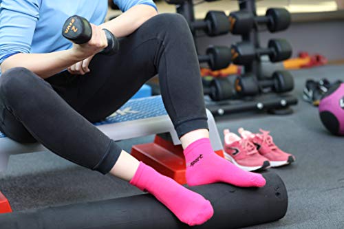 Rainbow Socks - Hombre Mujer Calcetines de Deporte Neon - 2 Pares - Rosa Amarillo - Talla UE 44-46