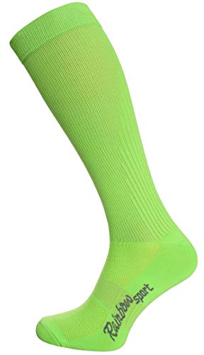 Rainbow Socks - Hombre Mujer Calcetines Largos de Deporte - 6 Pares - Azul Rojo Naranja Rosa Verde Amarillo - Talla UE 39-41