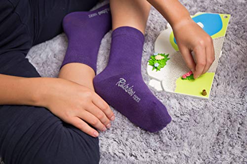 Rainbow Socks - Niños y Niñas - Calcetines de Algodón - 12 Pares - Multicolor - Talla 30-35