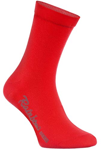 Rainbow Socks - Niños y Niñas - Calcetines de Algodón - 12 Pares - Multicolor - Talla 30-35