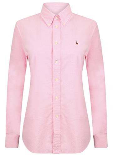 Ralph Lauren - Camisa de algodón para mujer rosa XL