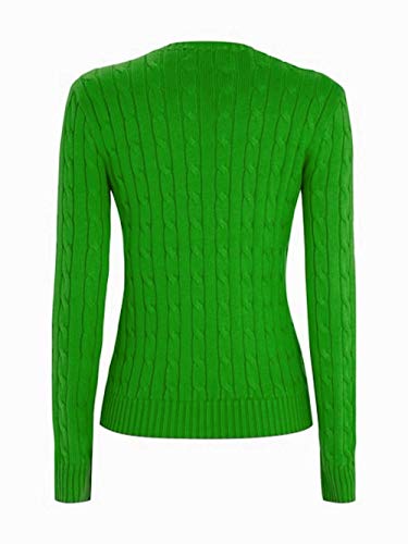 Ralph Lauren Kimberly - Polo de punto para mujer con diseño trenzado Auba Lime S