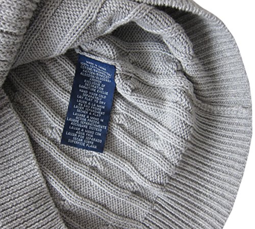 Ralph Lauren Mujer Cuello V Jersey, Suéter Morado, Azul Marino, Blanco Talla S,M,L,XL Cable Knit - Gris, S