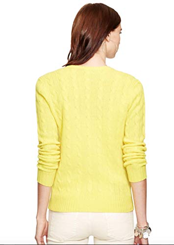 Ralph Lauren Polo Jersey de punto con patrón trenzado. amarillo XL