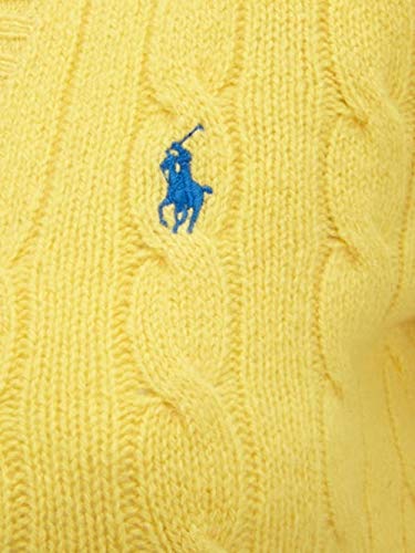 Ralph Lauren Polo Jersey de punto con patrón trenzado. amarillo XL