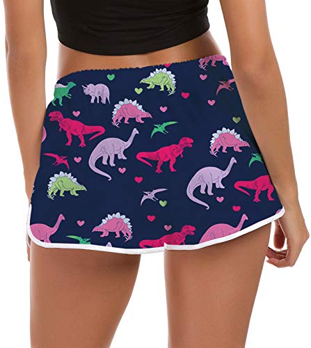 Rave on Friday Pantalones Cortos de Natación para Mujer Playa de Secado Rápido 5D Impresa de Baño Shorts de Natación Niña Transpirables para Gimnasio, Entrenamiento Casual y Deportivo XL