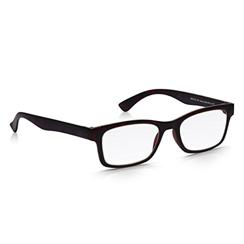 Read Optics Gafas de Lectura/Ver de Cerca – Lentes +2,5 Dioptrías – Resistentes, Flexibles y Ligeras. Marco de Policarbonato en Tortoise Italian Style Vintage