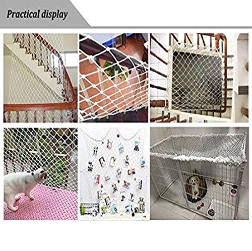 Red de Seguridad Barandilla Protección de Balcón Escalera de red, Balcón infantil escalera protección red, Red de carga Red de decoración de jardín, Aislamiento valla neta, Red de nylon blanco Malla 5