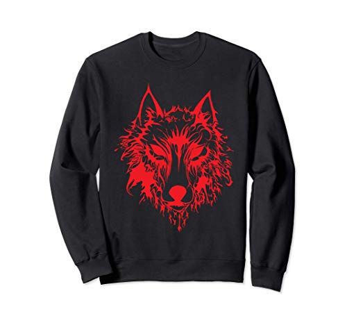 Red Fenrir Norse Wolf Odin Nordic Valhalla Mjolnir Regalo Sudadera