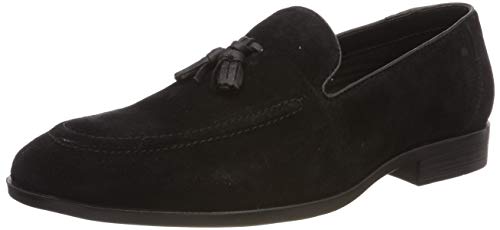 Red Tape Cobham, Mocasines Hombre, Negro (Black 0), 43 EU
