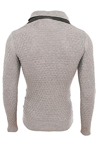 REDBRIDGE Designer de punto para hombre Cuello Alto Jersey Noruego Men 's r de 41513 gris 56