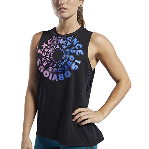 Reebok Excellence Is Obvious Muscle Tank Camiseta, Mujer, Negro (Black), L