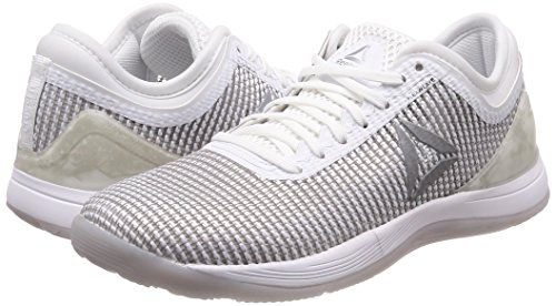 Reebok R Crossfit Nano 8.0, Zapatillas de Deporte Mujer, Blanco (White/Skull Grey/Pure Silver White/Skull Grey/Pure Silver), 37.5 EU