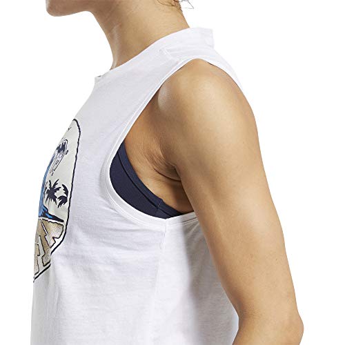 Reebok RC Tidal Wave Muscle Camiseta, Mujer, Blanco, M