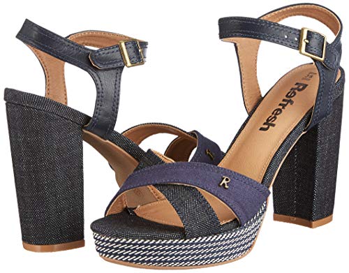 Refresh 69597.0, Sandalias con Plataforma Mujer, Azul (Navy Navy), 39 EU