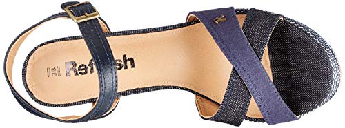 Refresh 69597.0, Sandalias con Plataforma Mujer, Azul (Navy Navy), 39 EU