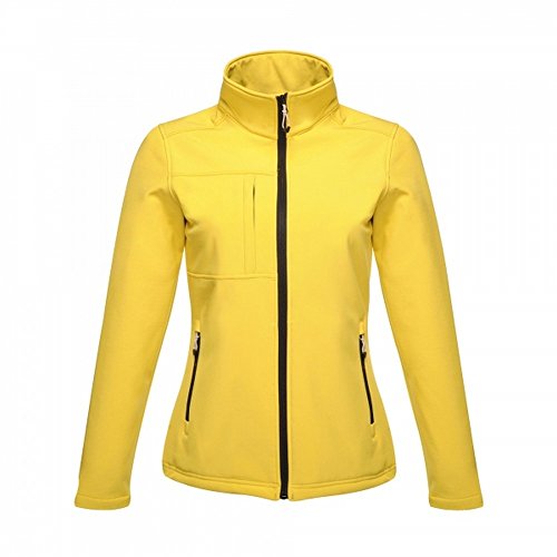 Regatta - Chaqueta Softshell Impermeable Modelo Octagon II para Mujer (40 EU/Amarillo Brillante/Negro)