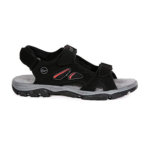 Regatta Holcombe Vent, Sandalias con Punta Abierta para Hombre, (Black/Clsred 1cn), 6 EU