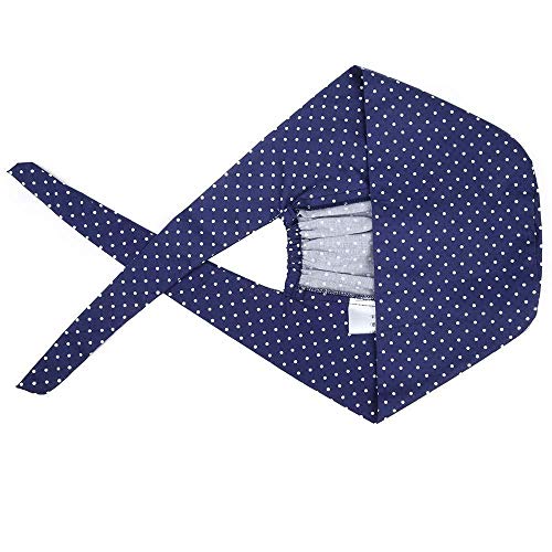 REGNBUE 4 Piezas Gorro Quirofano Mujer/hombr Algodón Lindo Impresión Doctor Enfermera Sombrero Gorro Quirúrgico con Botones-D