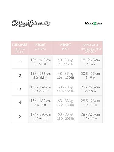 RelaxMaternity 791 (Negro, tg.2) Pantis para embarazadas 70 den de compresión graduada 12-17 mmHg