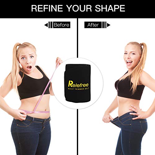 Relefree Faja Reductora Adelgazante, Adjustable Adelgazar Faja para la Cintura/Espalda/Lumbar Faja de Neopreno con Pegar （Fitness Hombre/Mujer Disponible） 1