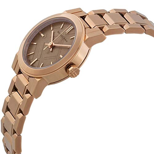 Reloj de pulsera suizo con esfera de oro rosa de 26 mm para mujer The City BU9228