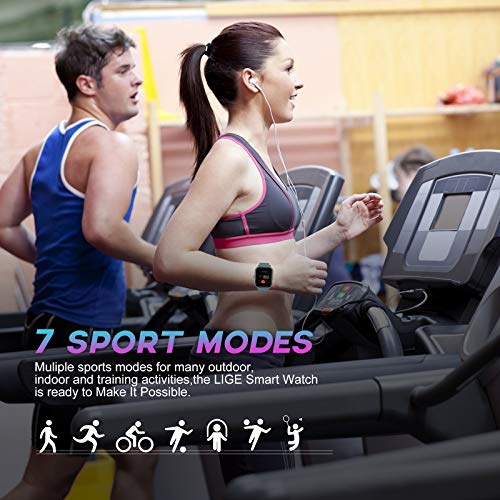Reloj Inteligente LIGE Para Mujeres Con Monitor De Frecuencia Cardíaca,Pantalla Táctil De 1,4 Pulgadas,Podómetro IP67,Reloj De Fitness Para Con Monitor De Sueño,Contador De Pasos Para Android iOS Rosa