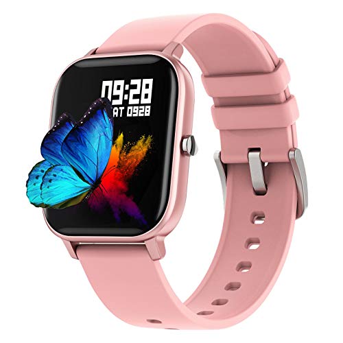 Reloj Inteligente LIGE Para Mujeres Con Monitor De Frecuencia Cardíaca,Pantalla Táctil De 1,4 Pulgadas,Podómetro IP67,Reloj De Fitness Para Con Monitor De Sueño,Contador De Pasos Para Android iOS Rosa