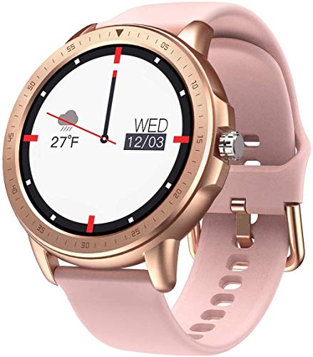 Relojes Inteligentes Mujer Sanag, Pantalla Táctil Resistente al Agua, Rastreador de Actividad Deportiva, Monitor de Frecuencia Cardíaca, Contador de Calorías,para iOS,Android (Rosa)