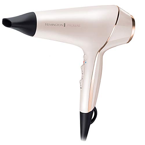 Remington AC9140 PROluxe - Secador de Pelo Profesional, Secador Iónico, Difusor y Concentrador, 2400 W, Rosa