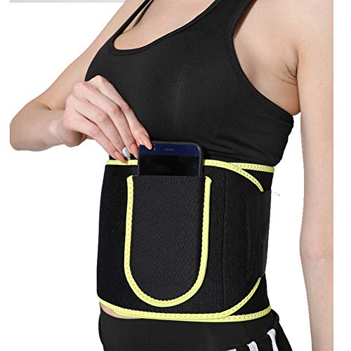 RENJIANFENG Recortador De Cintura Premium con Bolsillo para Mujeres Hombres Premium Neopreno Pérdida De Peso Entrenador De Cintura Sauna Cinturón Deportivo Faja Deportiva Faja Moldeadora,H,M