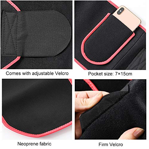 RENJIANFENG Recortador De Cintura Premium con Bolsillo para Mujeres Hombres Premium Neopreno Pérdida De Peso Entrenador De Cintura Sauna Cinturón Deportivo Faja Deportiva Faja Moldeadora,H,M