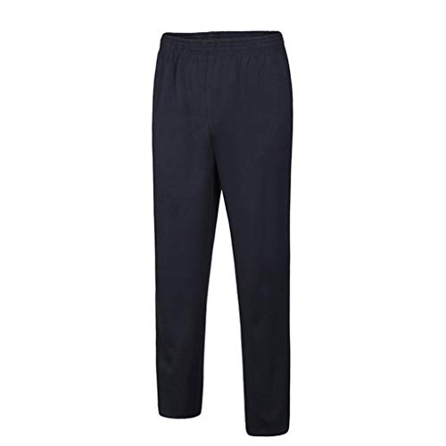 Reooly Hombres otoño e Invierno Color sólido Jersey Camisa Top Pantalones Conjunto Cremallera Color sólido Traje Deportivo Ropa Deportiva(Marina,XXXXX-Large)