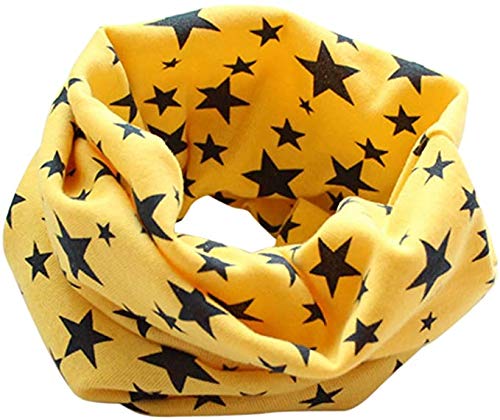 Richaa 4 PCS Infinity Scarves para niños, Star Winter Cotton Neck Warmer para niños niñas Multiuso O-Ring Collar Bufandas Sombrero Bandana