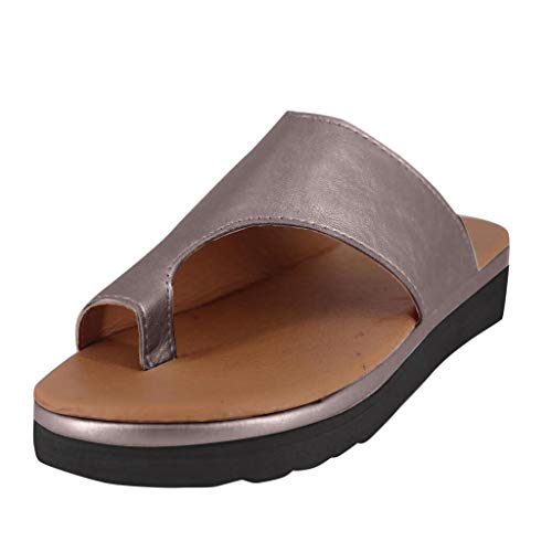 riou 2019 Nuevas Mujeres Cómodas Plataforma Sandalia Zapatos Romanas Verano Playa Viajes Zapatillas Moda Sandalias Cómodas Damas Zapatos Plataforma(Oro, 37)