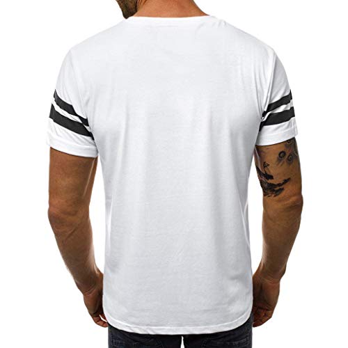 riou Camiseta Deportes Camisetas Hombre Manga Corta Moda Cuello Redondo Deportiva Top Futbol brasileño Impresión de Letras Yoga Slim Fit chándal Blusa Camisa Verano Fitness Ajustado